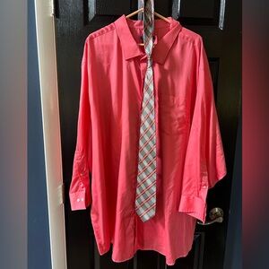6xl dress shirt with matching tie